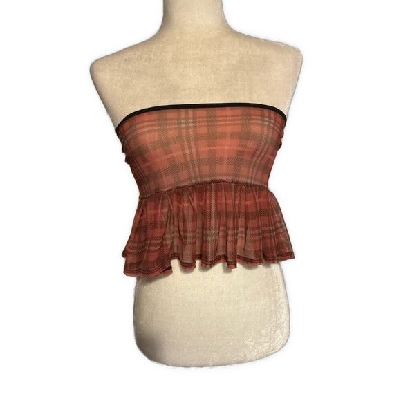 Mapale Womens Sexy Lingerie Red Black Nylon Mini Skirt Or Tube Top Large - Picture 2 of 5